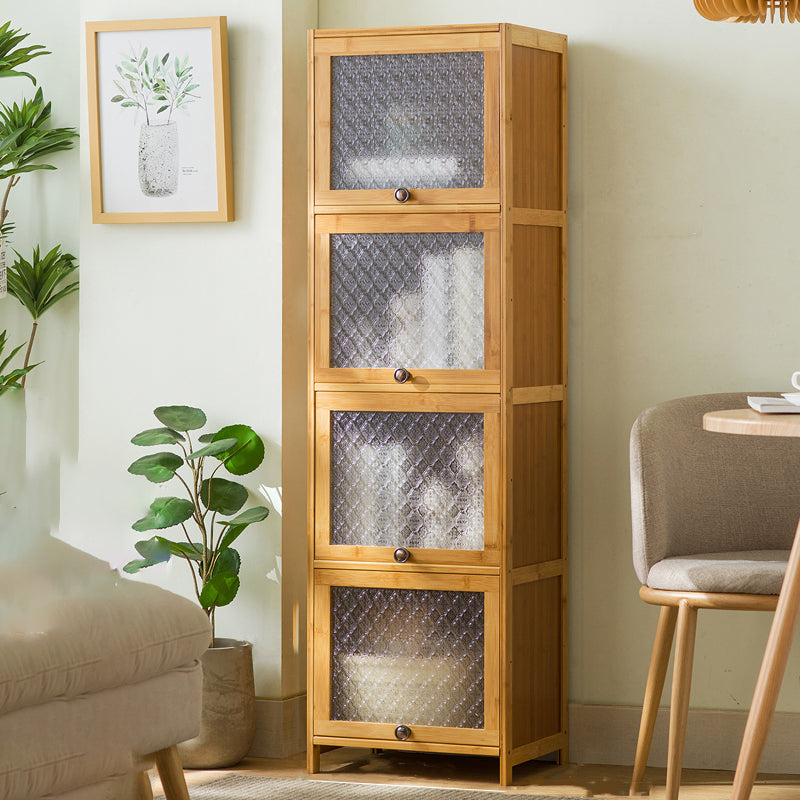 Wood Standard Cabinet Glass Door Contemporary Accent Cabinet with Doors
