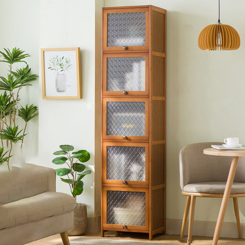 Wood Standard Cabinet Glass Door Contemporary Accent Cabinet with Doors