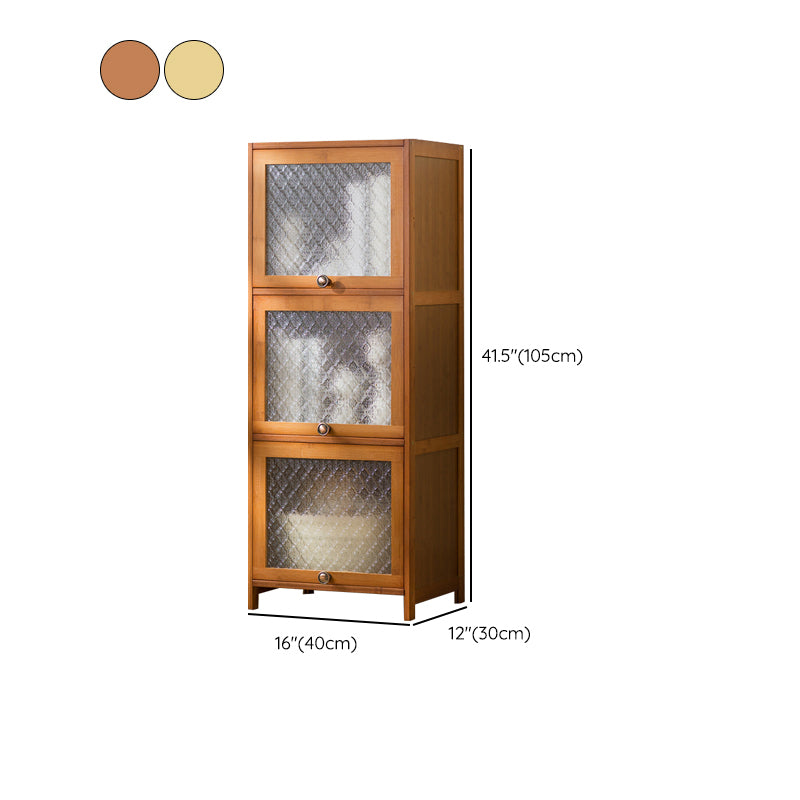Wood Standard Cabinet Glass Door Contemporary Accent Cabinet with Doors