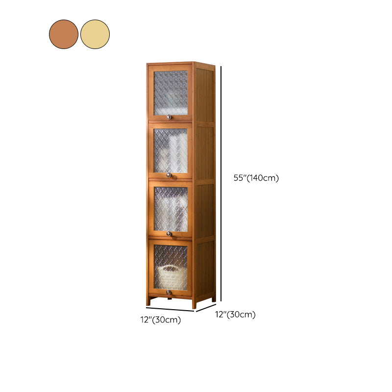 Wood Standard Cabinet Glass Door Contemporary Accent Cabinet with Doors