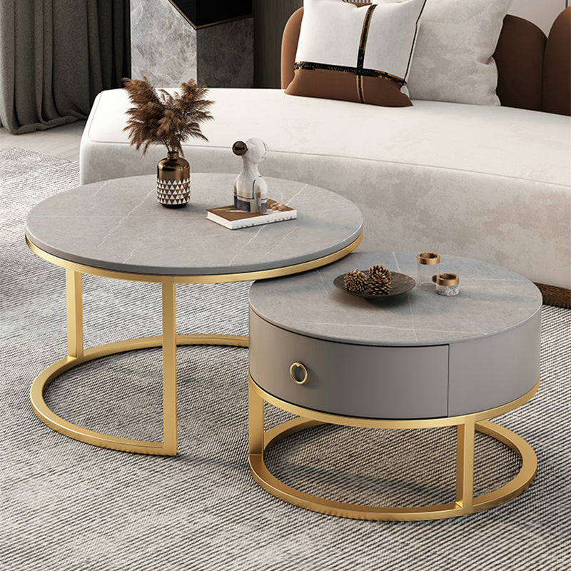Slate Top Coffee Cocktail Table Frame Coffee or End Table with Drawe