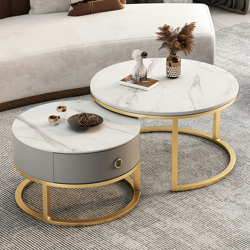 Slate Top Coffee Cocktail Table Frame Coffee or End Table with Drawe