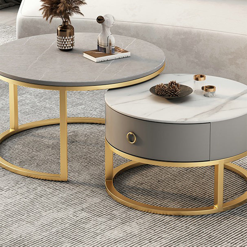 Slate Top Coffee Cocktail Table Frame Coffee or End Table with Drawe