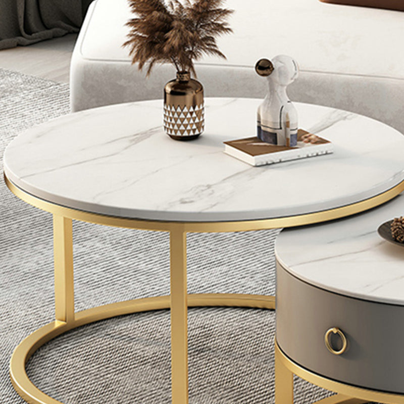 Slate Top Coffee Cocktail Table Frame Coffee or End Table with Drawe