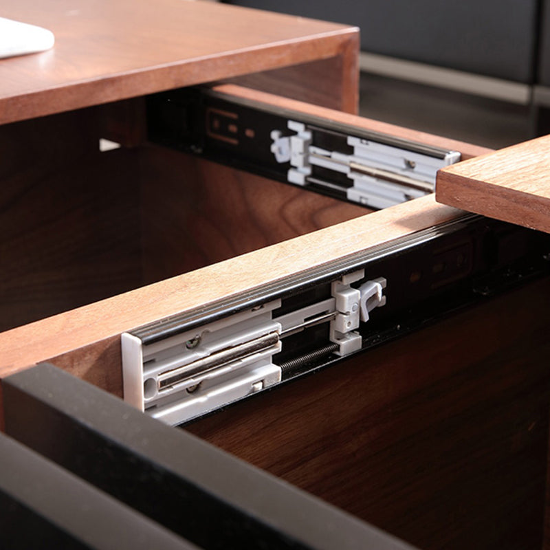 11"H Contemporary Cocktail Table Wooden Square Storage Coffee Table