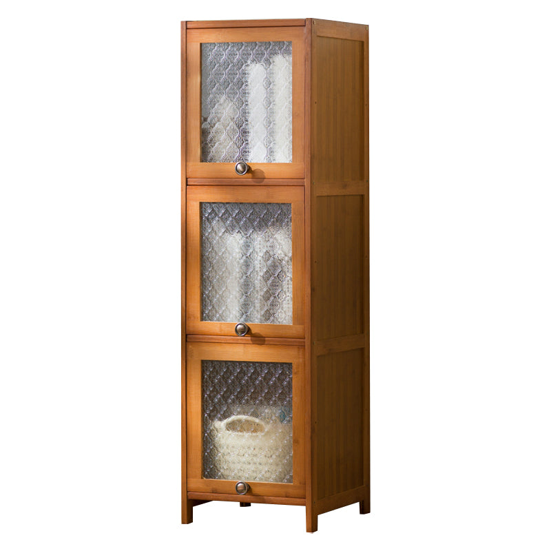 Glass Door Cabinet Scratch Resistant Accent Cabinet with Doors