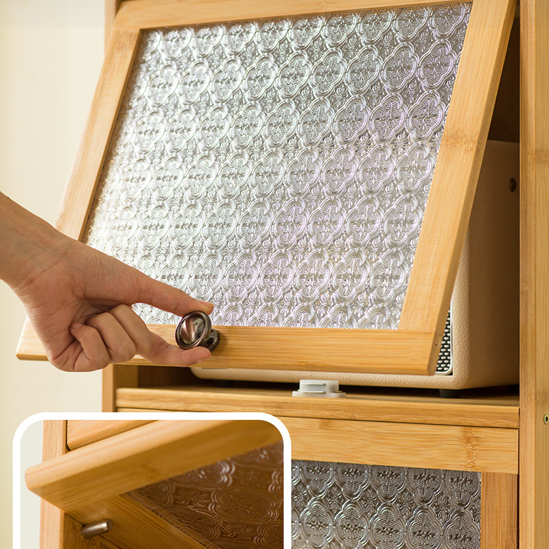 Glass Door Cabinet Scratch Resistant Accent Cabinet with Doors
