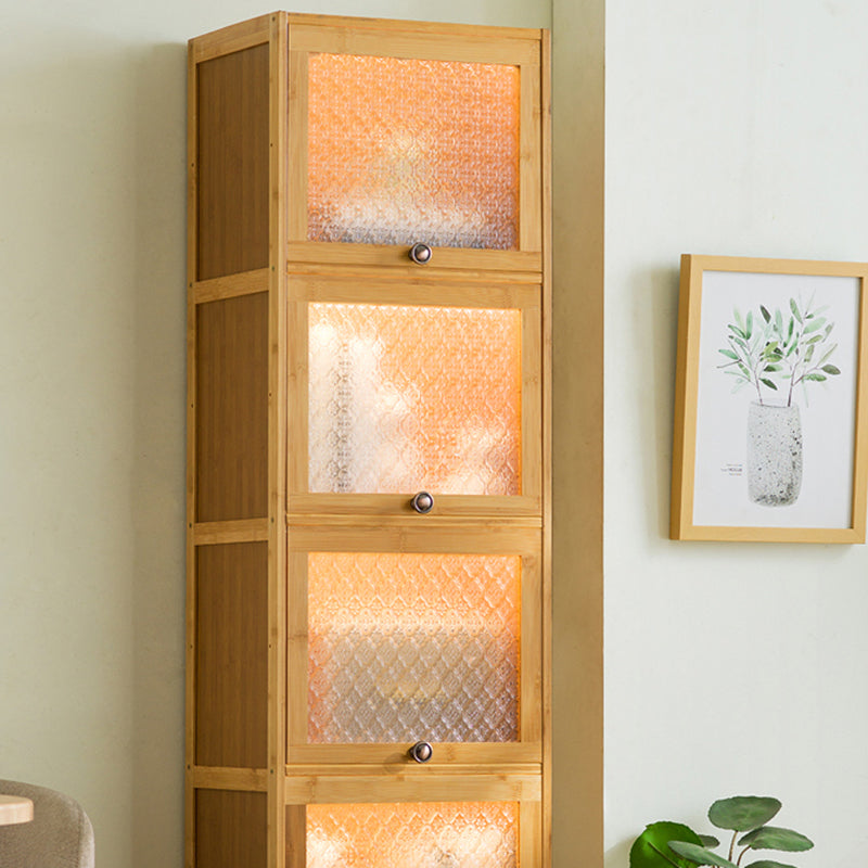 Glass Door Cabinet Scratch Resistant Accent Cabinet with Doors