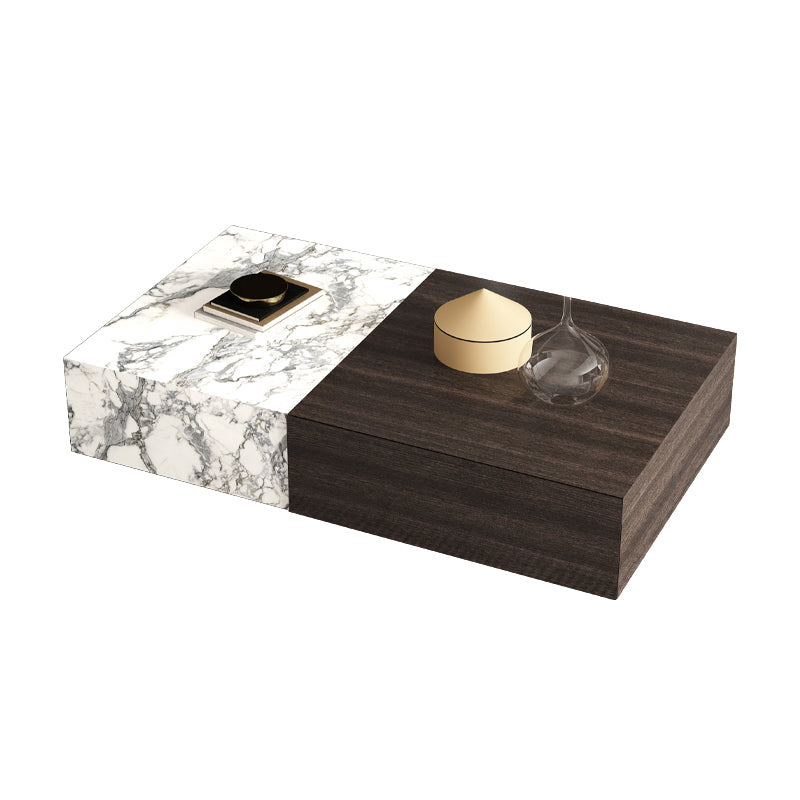 31" Wide Contemporary Cocktail Table Stone Coffee Cocktail Table