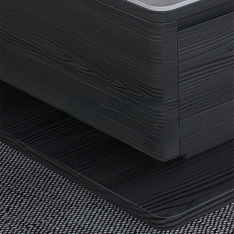 15"H Contemporary Cocktail Table Stone Rectangle Coffee Table