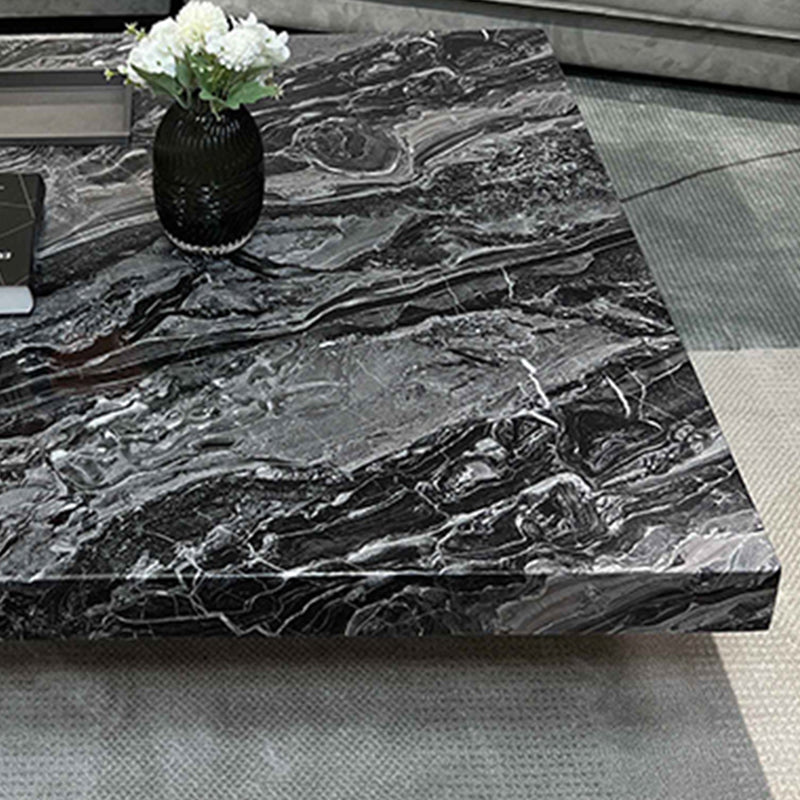 11"H Contemporary Cocktail Table Stone Square Coffee Cocktail Table