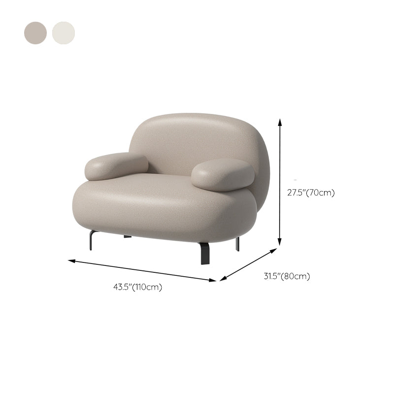 Contemporary Solid Color Sofa 31.49" Wide Pillow Top Arm Sofa