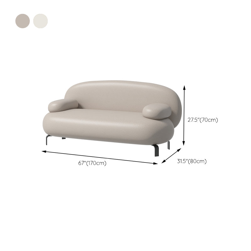 Contemporary Solid Color Sofa 31.49" Wide Pillow Top Arm Sofa
