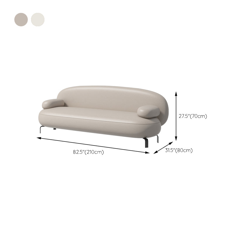 Contemporary Solid Color Sofa 31.49" Wide Pillow Top Arm Sofa