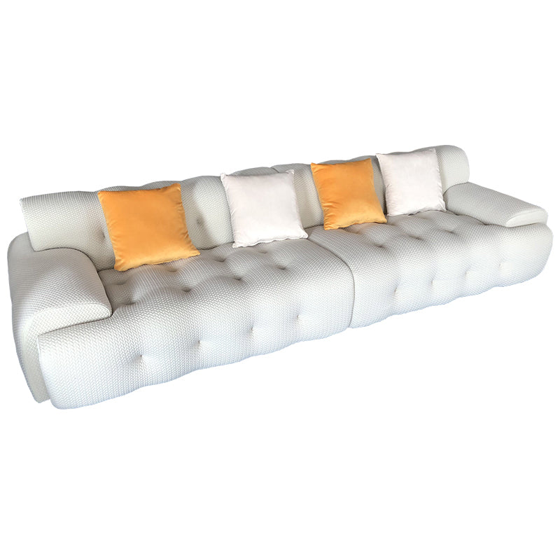 Scandinavian Style Solid Color Sofa 41.33" Wide Tufted Back Sofa
