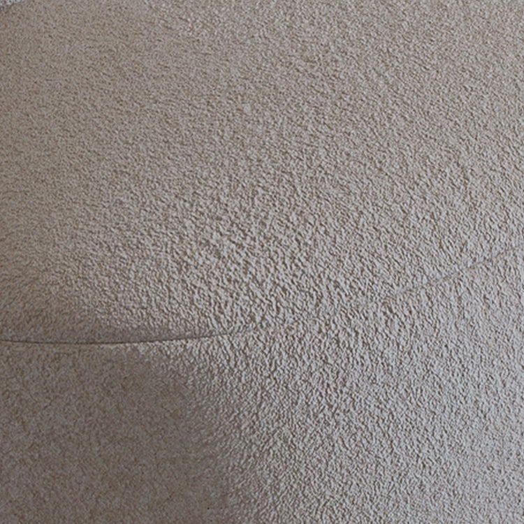 Contemporary Style Wool Sofa in White Curved Upholstered Sofa