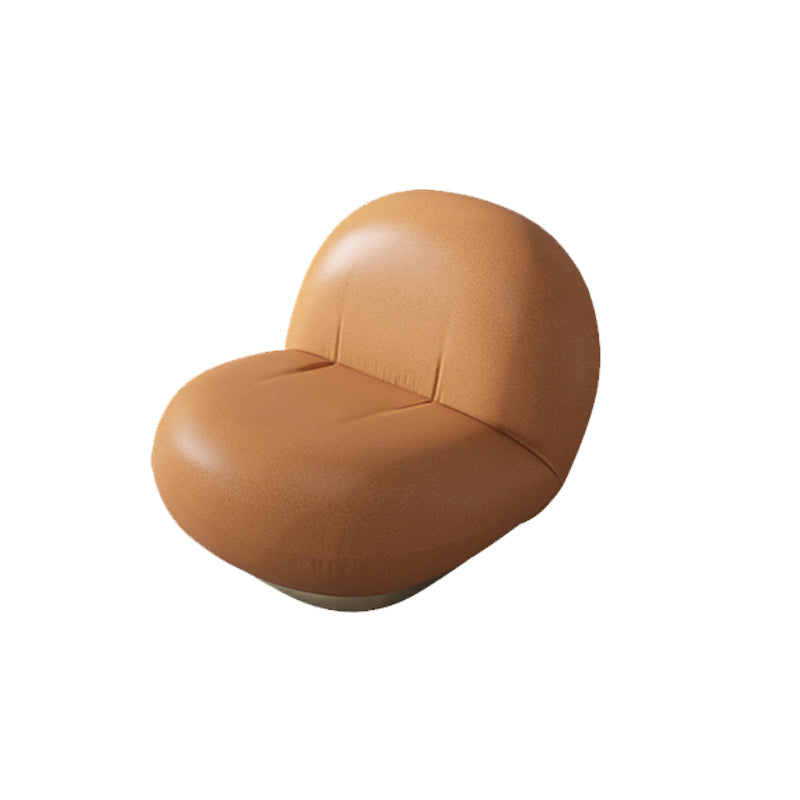 Contemporary Solid Color Sofa Upholstered Wool and Faux Leather Sofa
