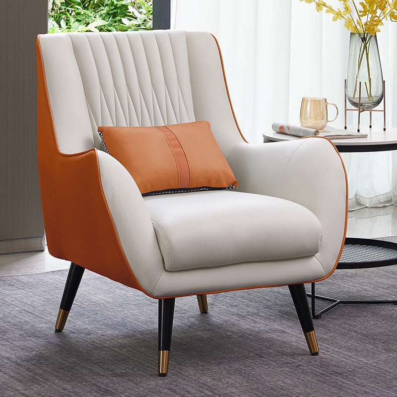 Solid Wood Accent Armchair Water-Resistant Lounge Chair for Living Room