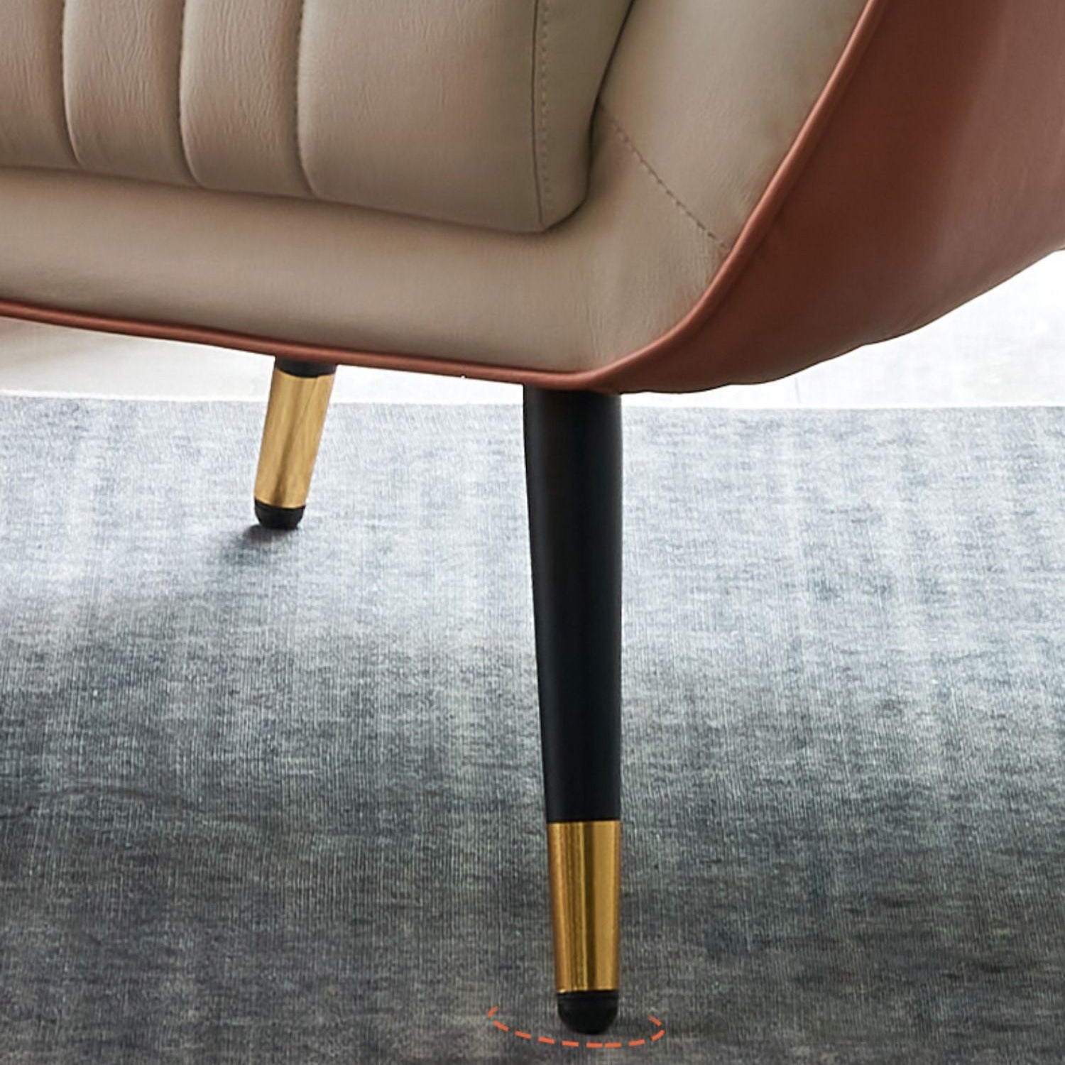 Leather Lounge Chair Arms Included Lounge Accent Chair for Living Room