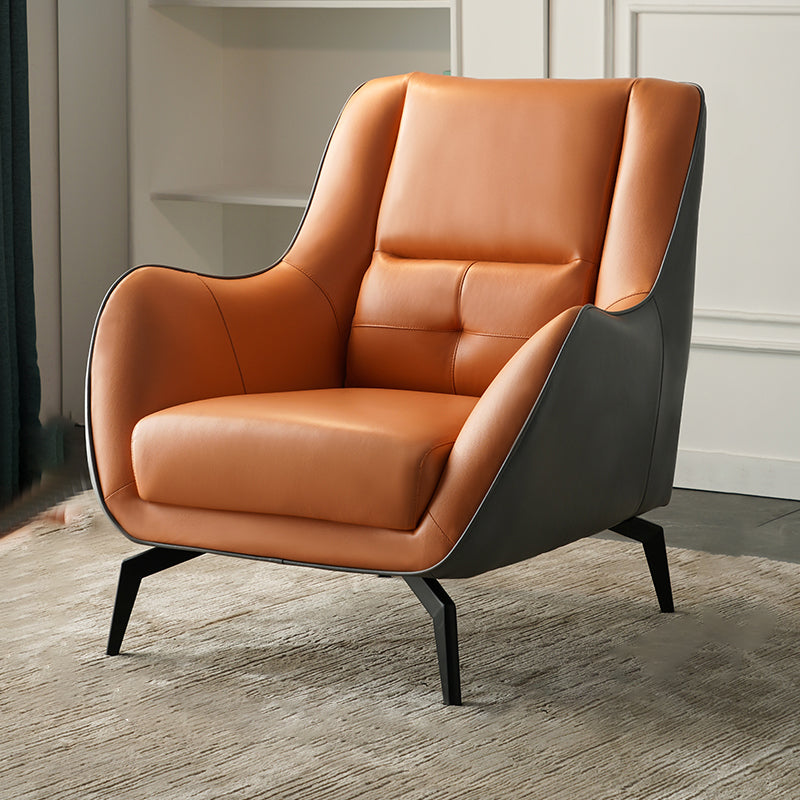 Leather Lounge Chair Arms Included Lounge Accent Chair for Living Room