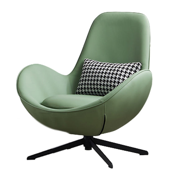 Fixed Back Lounge Chair Water Resistant Ottoman Set with Metal Legs