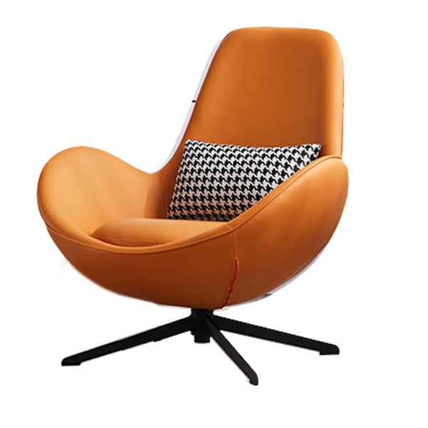 Fixed Back Lounge Chair Water Resistant Ottoman Set with Metal Legs