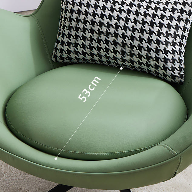 Fixed Back Lounge Chair Water Resistant Ottoman Set with Metal Legs