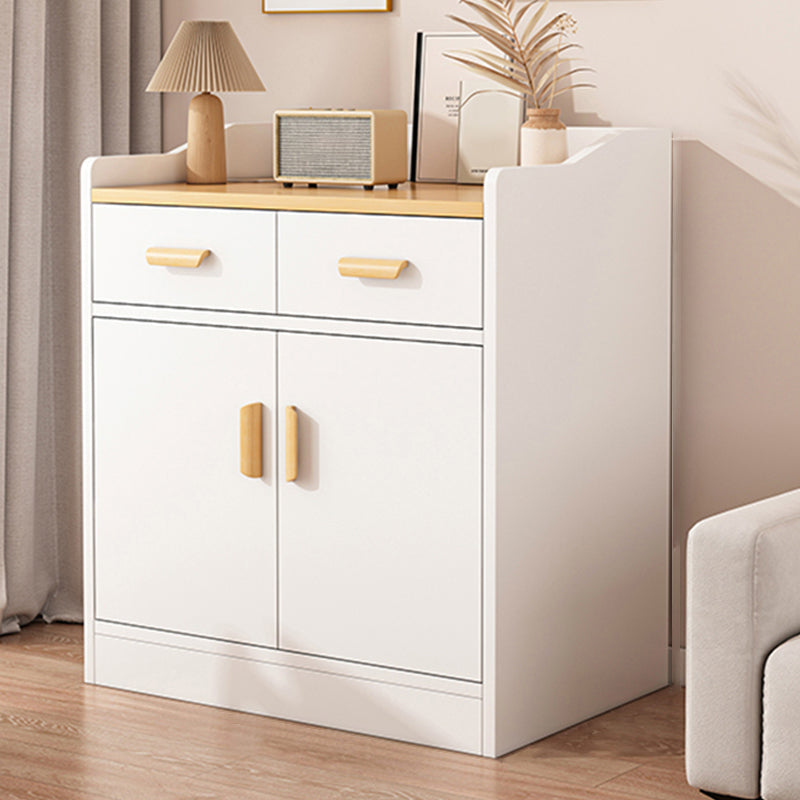 Modern Rectangle Accent Cabinet Bar Pulls Accent Cabinet with Drawer