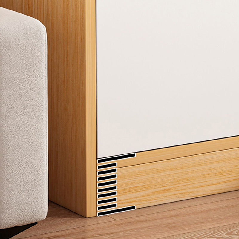 Modern Rectangle Accent Cabinet Bar Pulls Accent Cabinet with Drawer