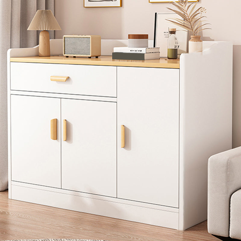 Modern Rectangle Accent Cabinet Bar Pulls Accent Cabinet with Drawer