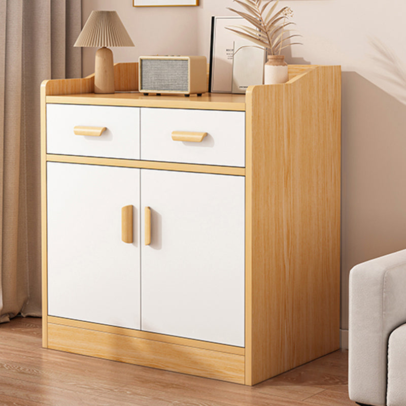 Modern Rectangle Accent Cabinet Bar Pulls Accent Cabinet with Drawer