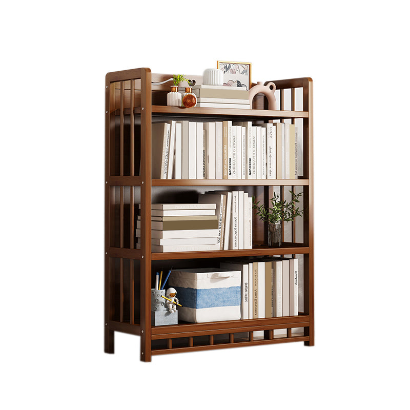 Mid-Century Modern Brown Accent Chest Wood Rectangle Accent Chest with Shelves