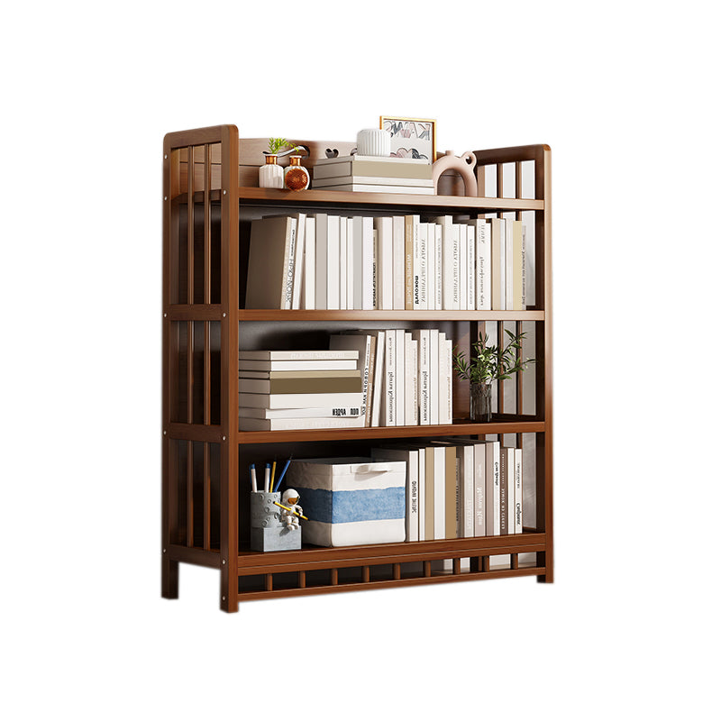Mid-Century Modern Brown Accent Chest Wood Rectangle Accent Chest with Shelves