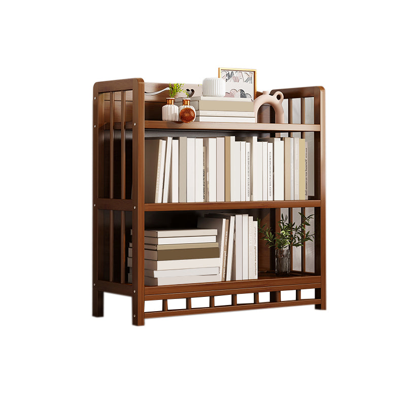 Mid-Century Modern Brown Accent Chest Wood Rectangle Accent Chest with Shelves