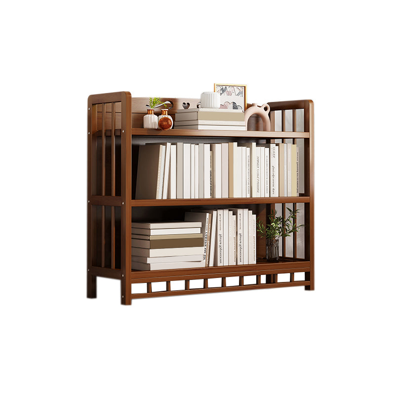 Mid-Century Modern Brown Accent Chest Wood Rectangle Accent Chest with Shelves