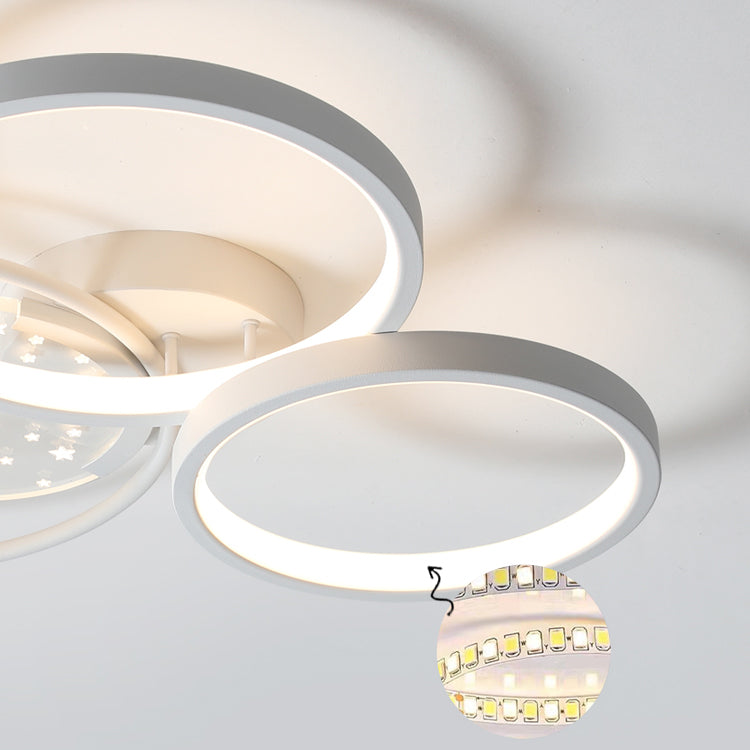 Metal Modern Flush Mount Geometric Shape Ceiling Lamp with Acrylic Shade for Bedroom