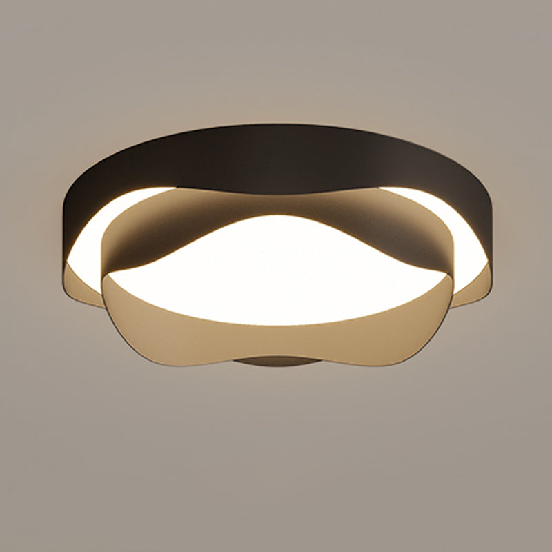 Modern Metal Flush Mount Flower Shape LED Ceiling Light with Acrylic Shade for Living Room