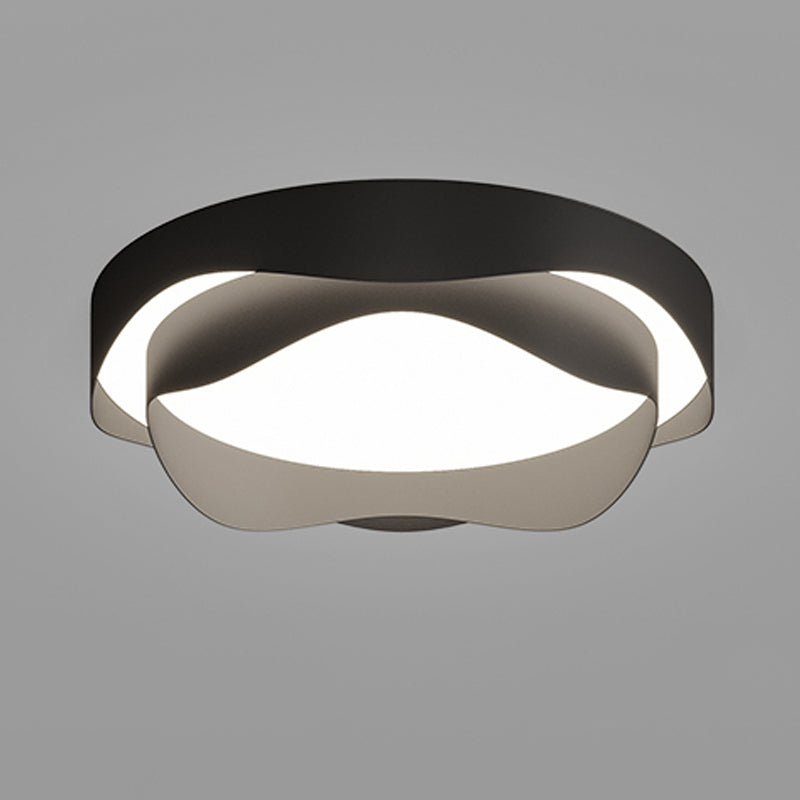 Modern Metal Flush Mount Flower Shape LED Ceiling Light with Acrylic Shade for Living Room