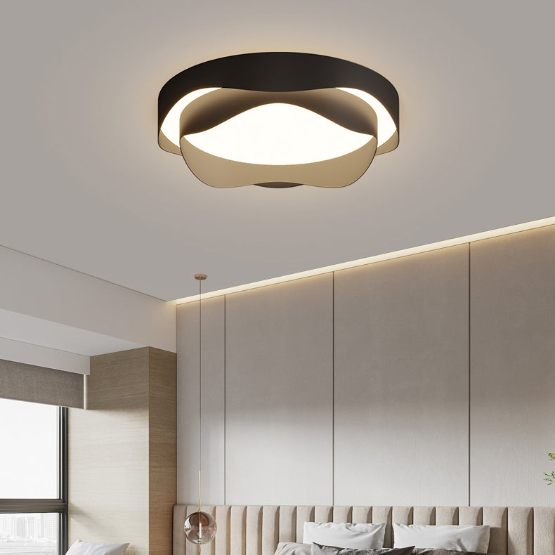 Modern Metal Flush Mount Flower Shape LED Ceiling Light with Acrylic Shade for Living Room