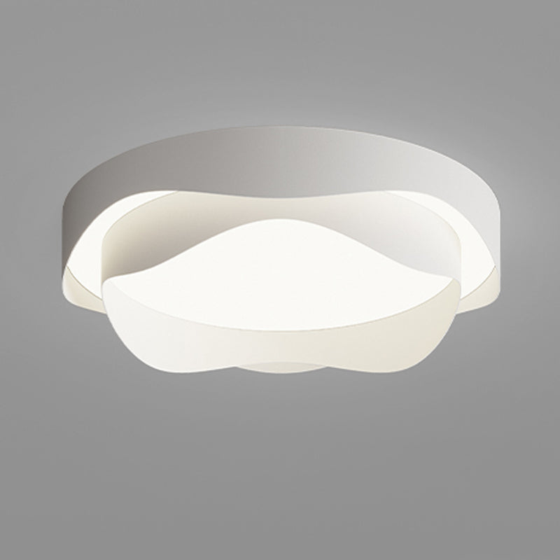 Modern Metal Flush Mount Flower Shape LED Ceiling Light with Acrylic Shade for Living Room