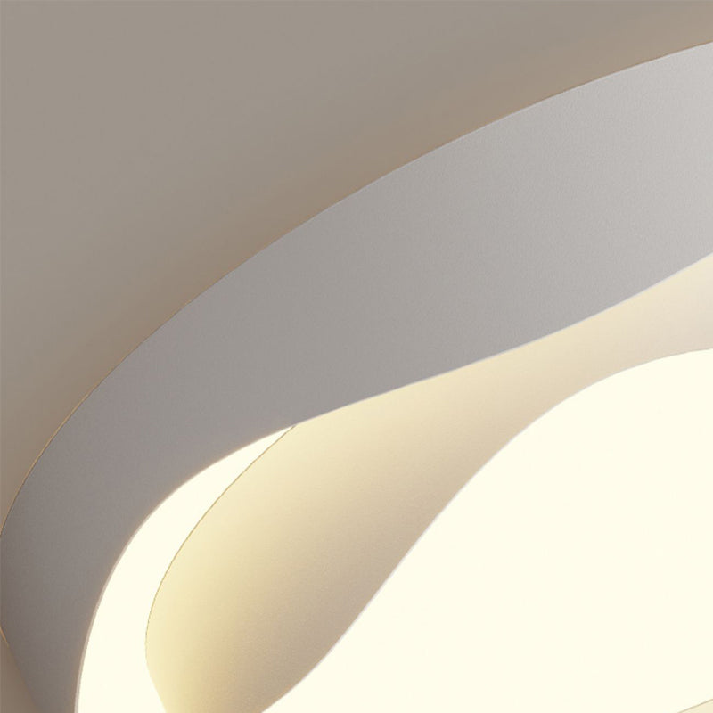 Modern Metal Flush Mount Flower Shape LED Ceiling Light with Acrylic Shade for Living Room