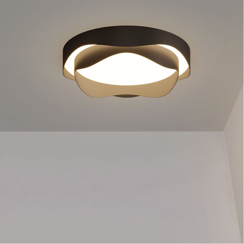 Modern Metal Flush Mount Flower Shape LED Ceiling Light with Acrylic Shade for Living Room