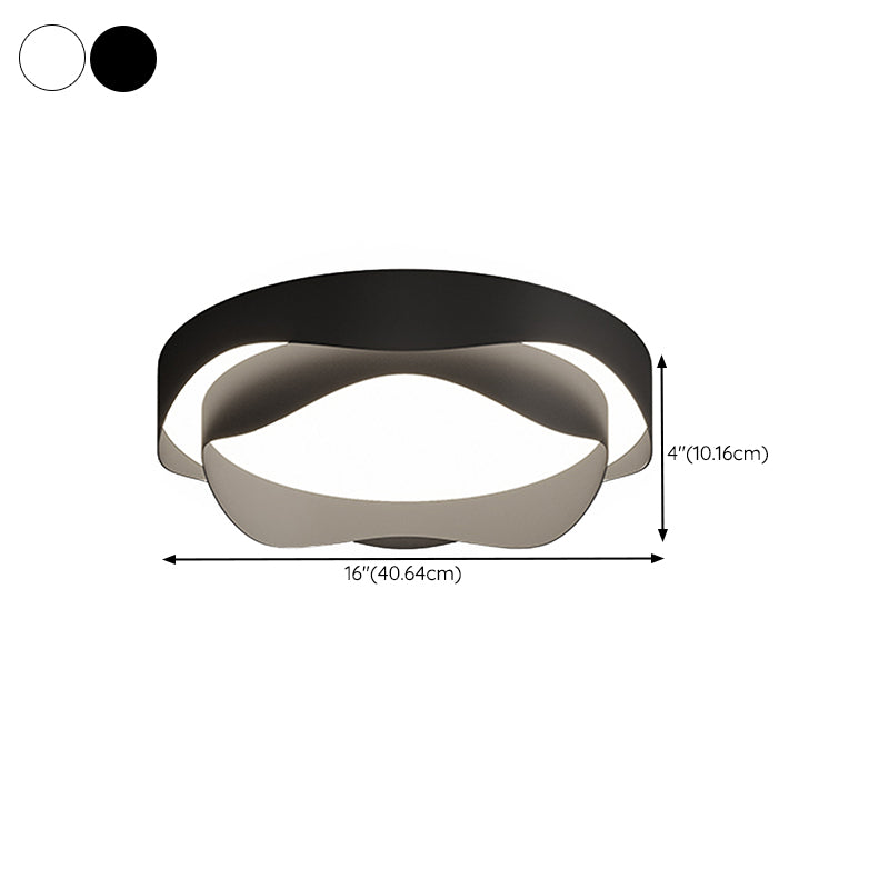 Modern Metal Flush Mount Flower Shape LED Ceiling Light with Acrylic Shade for Living Room