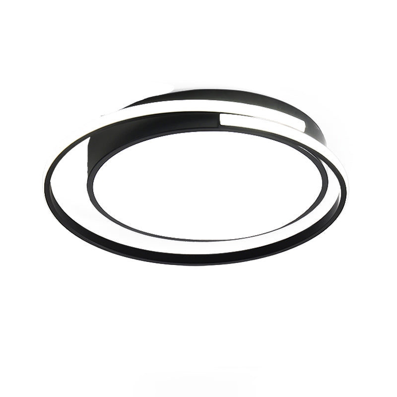 LED Modern Metal Flush Mount Geometric Shape Ceiling Light with PVC Shade for Living Room