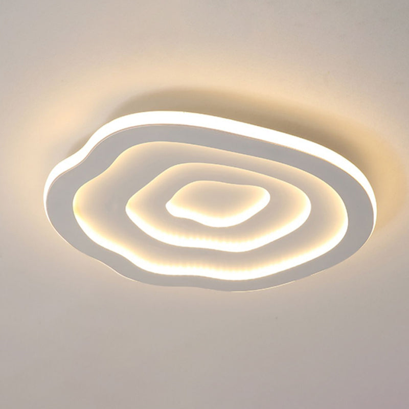 Modern Metal Flush Mount Cloud Shape Ceiling Light with Silicone Shade for Living Room