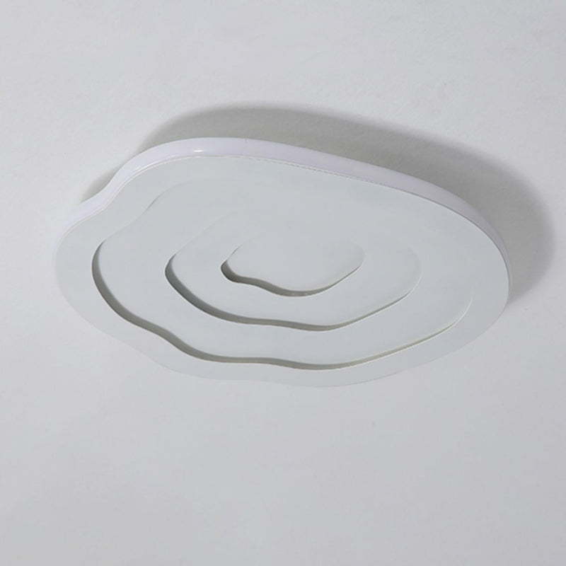 Modern Metal Flush Mount Cloud Shape Ceiling Light with Silicone Shade for Living Room