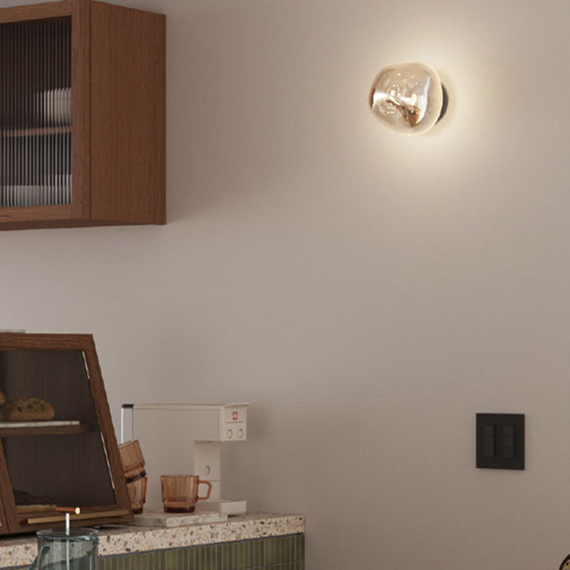Nordic Style Wall Light Geometry Shape Wall Lamp with Glass Shade for Living Room