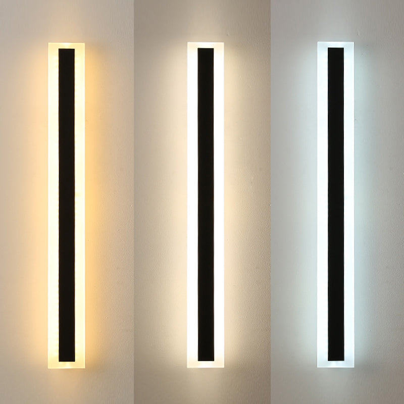 Metal Linear Wall Mount Lamp Simple 1 Light Wall Mounted Light Fixture