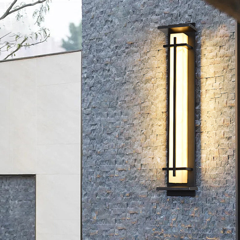 Geometric Wall Light Fixture Modern 1 Light Wall Sconce in Black