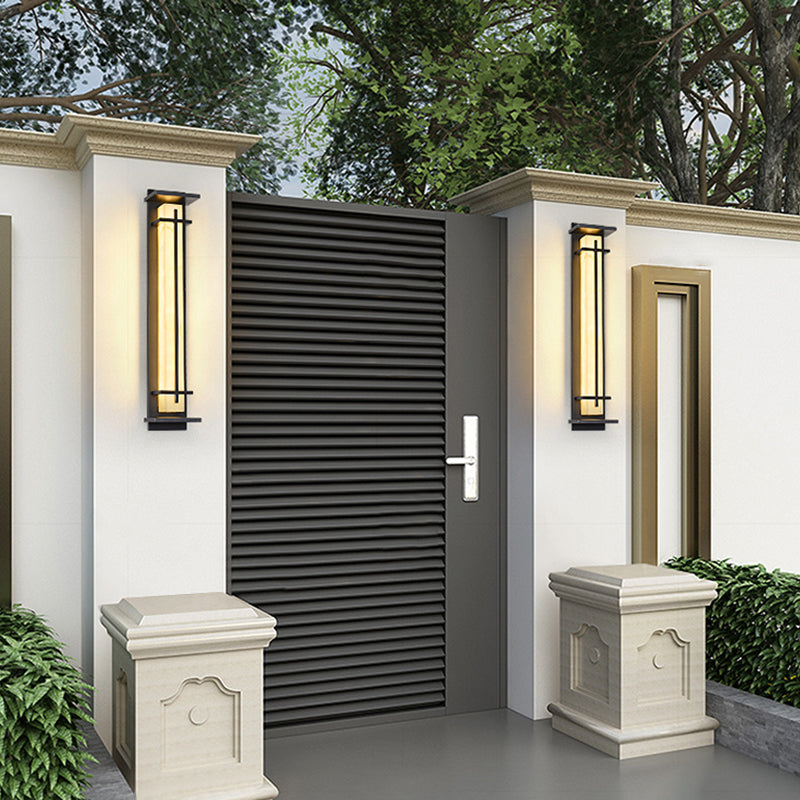 Geometric Wall Light Fixture Modern 1 Light Wall Sconce in Black